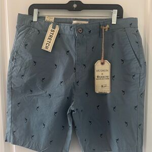 Arrow Teal Patterned Men's Flat Front Shorts